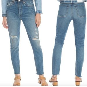 Re/done originals high rise ankle crop jeans
